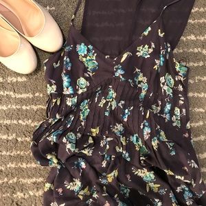 Lauren Conrad Purple Floral Maxi